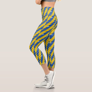 Leggings Capri L'Ukraine bleue et jaune inspire la paix dans la g