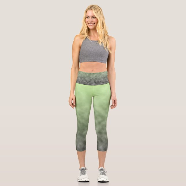 Leggings Capri Lumière de feuille de brume (Recto)