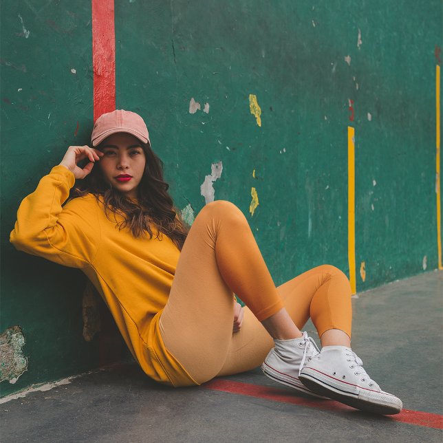 Leggings Capri Lumière Monotone moderne à orange foncé (Créateur téléchargé)