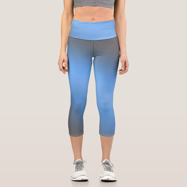 Leggings Capri Lune gris bleu, effet ombre (Recto)