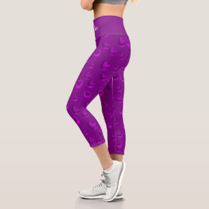 Leggings Capri Luxe Moderne Elégante Parties scintillant Purple H