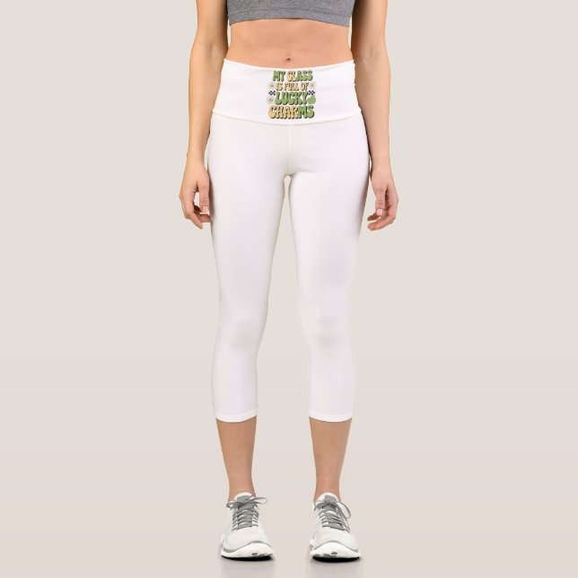 Leggings Capri Ma Classe Est Pleine De Charmes Chanceux Professeu (Recto)
