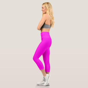 Leggings Capri Magenta brillant (couleur solide)