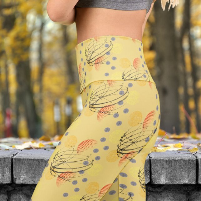 Leggings Capri Magnifique bouffée atomique Vortex Motif Yoga (Buff Atomic Vortex)