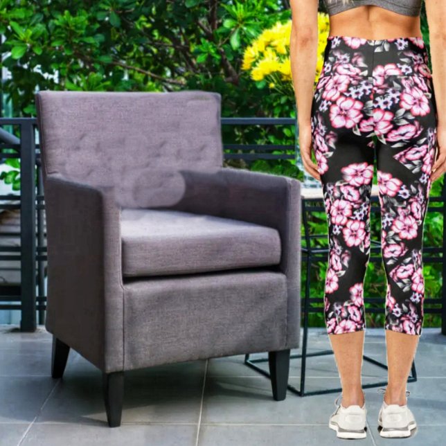 Leggings Capri Mai s'épanouit (These May Bloom Capri Leggings, are cool to wear, as well as lovely!)