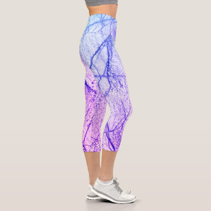 Leggings Capri Marbre bicolore violet