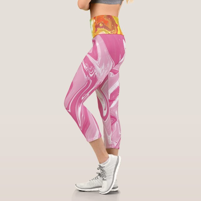Leggings Capri Marbre Et Aquarelle (Gauche)