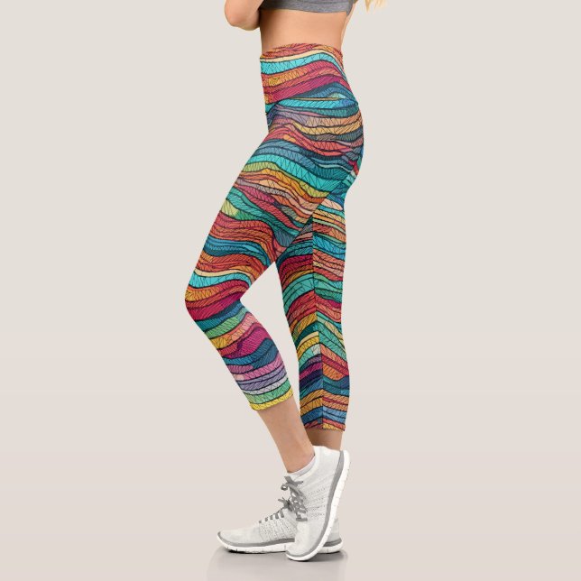 Leggings Capri Marée mosaïque (Gauche)