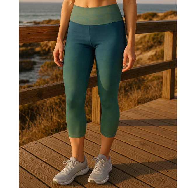 Leggings Capri Marées de Crépuscule (Créateur téléchargé)