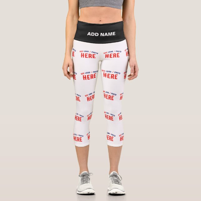 LEGGINGS CAPRI MARQUE BLANCHE MODERNE ET PERSONNALISABLE VÉRIFIÉE (Recto)
