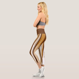 Leggings Capri Marron et jaune