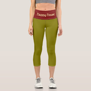 Leggings Capri "MARTINI OLIVE" Pantalon Capri Taille Haute Person