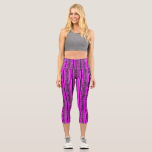 Leggings Capri MAZIPOODLES Motif de Tricot à rayures 001 B