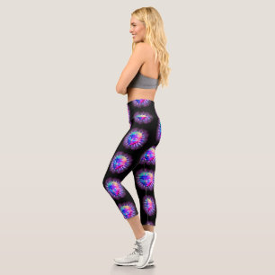 Leggings Capri Méditation psychédélique Alien