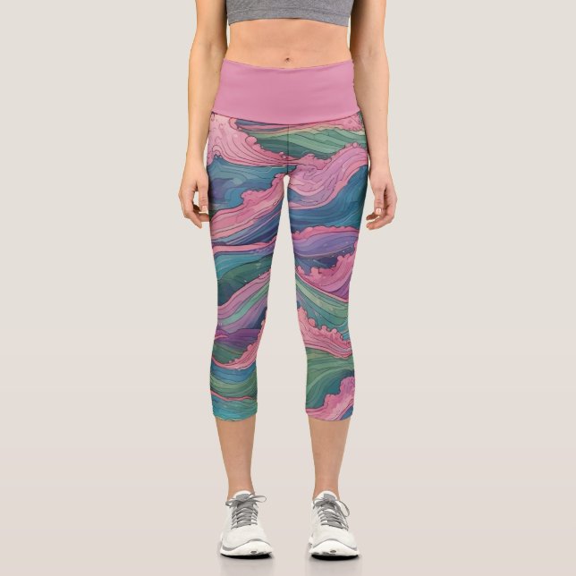 Leggings Capri Mermaid Waves (Recto)