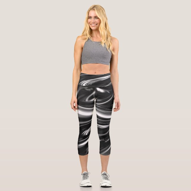 Leggings Capri Métal argenté (Recto)