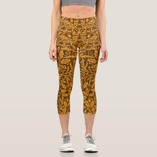 Leggings Capri Modèle Chêne Or Automne Vintage de William Morris