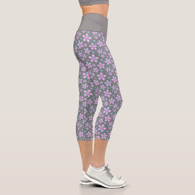 Leggings Capri Modèle floral (Droite)