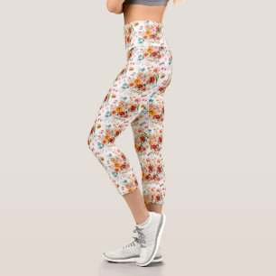 Leggings Capri Modèle floral du jardin