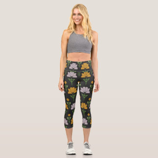 Leggings Capri Modèle floral dynamique