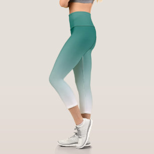 Leggings Capri Moderne Elégant Turquoise bleu vert femmes tendanc