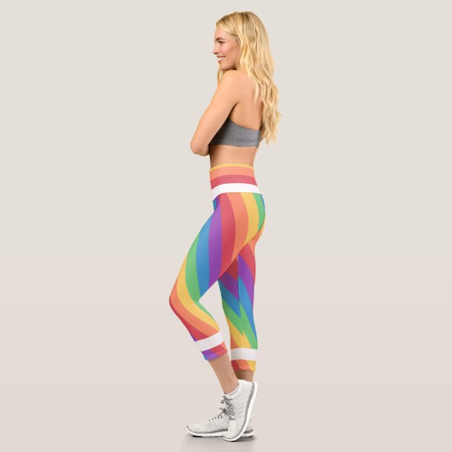 Leggings Capri Mois de fierté partout sur l'impression Capri Legg (Gauche)