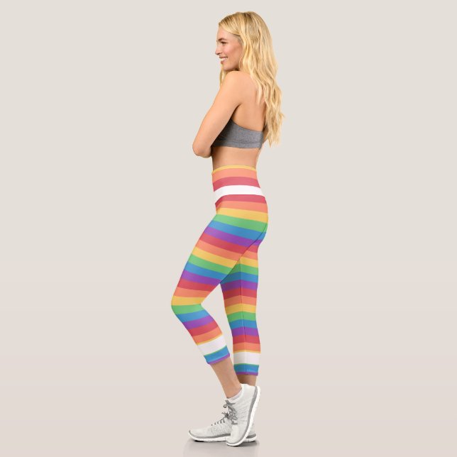 Leggings Capri Mois de fierté sur toute l'impression (Gauche)