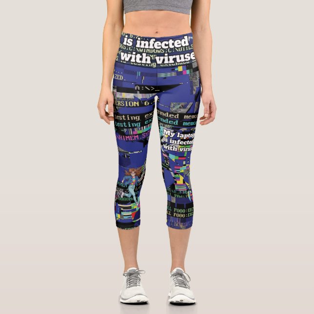 Leggings Capri Mon ordinateur portable est infecté par des virus (Recto)