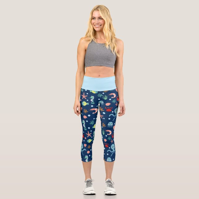 Leggings Capri Monde marin (Recto)