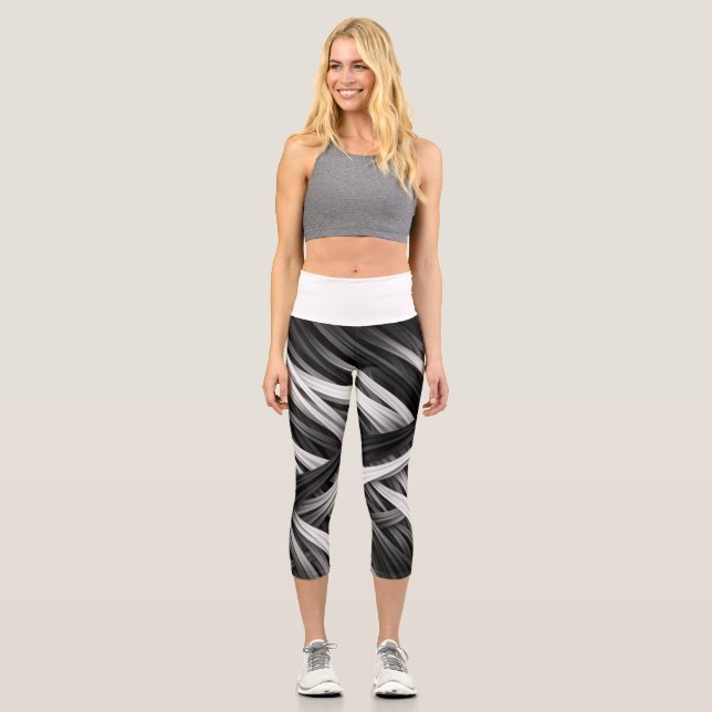 Leggings Capri Monochrome Motion – Capris Taille Haute (Recto)