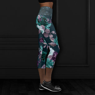 Leggings Capri Moody Boho   Chimmer Turquoise violet profond Turq