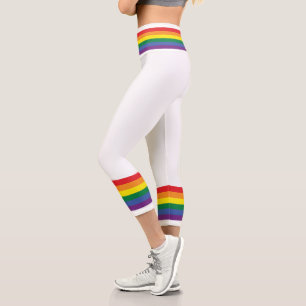 Leggings Capri Motif à arc-en-ciel coloré
