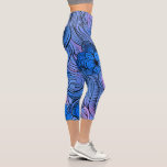 Leggings Capri Motif Abstrait bleu moderne<br><div class="desc">Ce design moderne est orné d'un motif bleu et violet abstrait #leggings #vêtements #vêtements #cadeaux #fitness #sports #fitnessvêtements #fitness #mode #mode #mode #style #style #style #tendance #tendance</div>