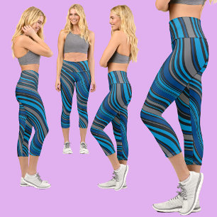Leggings Capri Motif Abstrait coloré