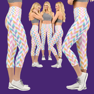 Leggings Capri Motif Abstrait coloré