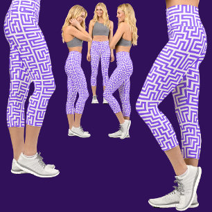 Leggings Capri Motif Abstrait coloré