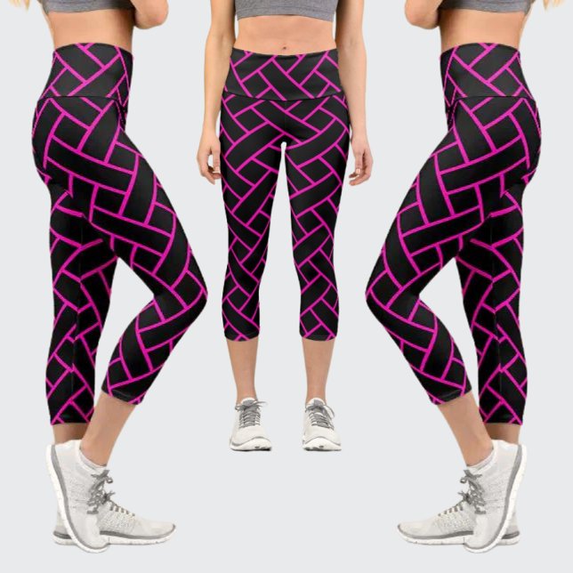 Leggings Capri Motif Abstrait coloré (Créateur téléchargé)