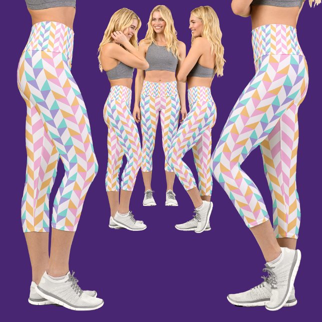 Leggings Capri Motif Abstrait coloré (Créateur téléchargé)