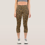 Leggings Capri Motif animal Empreinte de léopard<br><div class="desc">Des jambières capri super confortables à la taille haute avec un motif empreinte de léopard.  Parfait pour la salle de sport ou simplement pour sortir.</div>