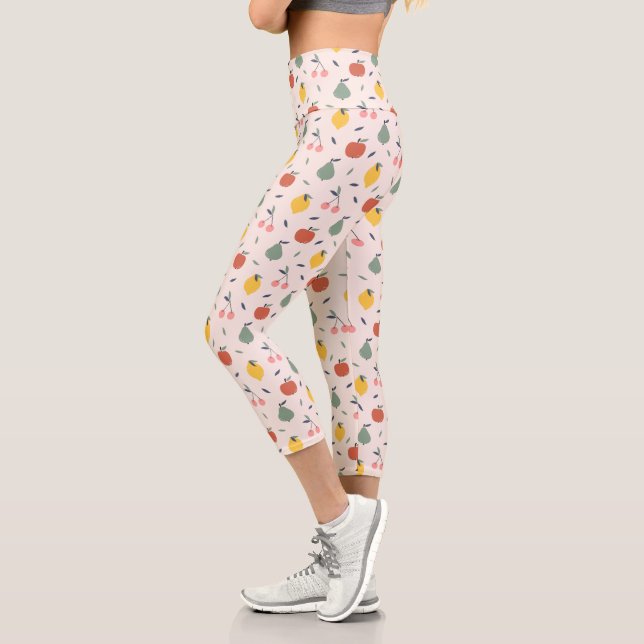 Leggings Capri Motif aux fruits mignons (Gauche)