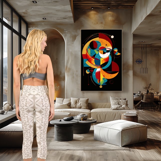 Leggings Capri Motif Beige Star avec texte et logo personnalisés (Créateur téléchargé)