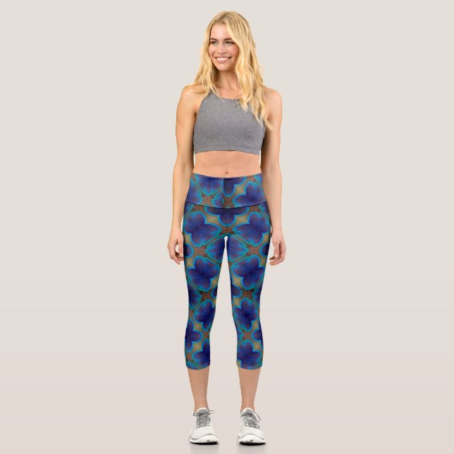 Leggings Capri motif boho de style vintage (Recto)