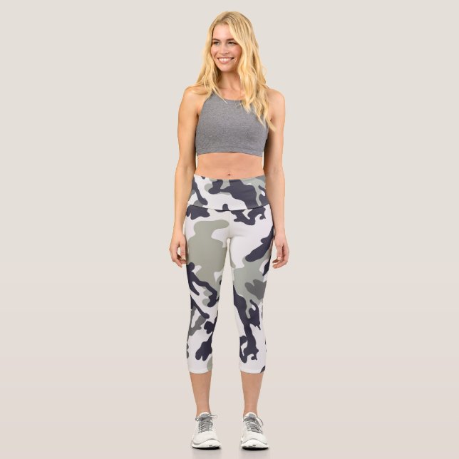 Leggings Capri Motif Camo Urbain (Recto)