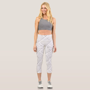 Leggings Capri Motif Carré raffiné