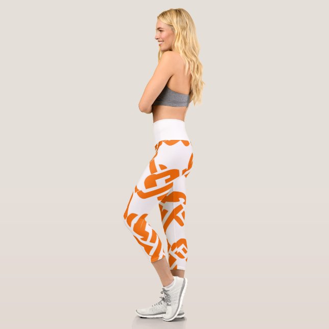 Leggings Capri 🟡 Motif Celtique Marigold Jaune Élégant (Gauche)
