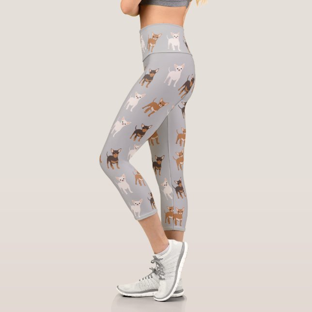 Leggings Capri Motif Chihuahua (Gauche)