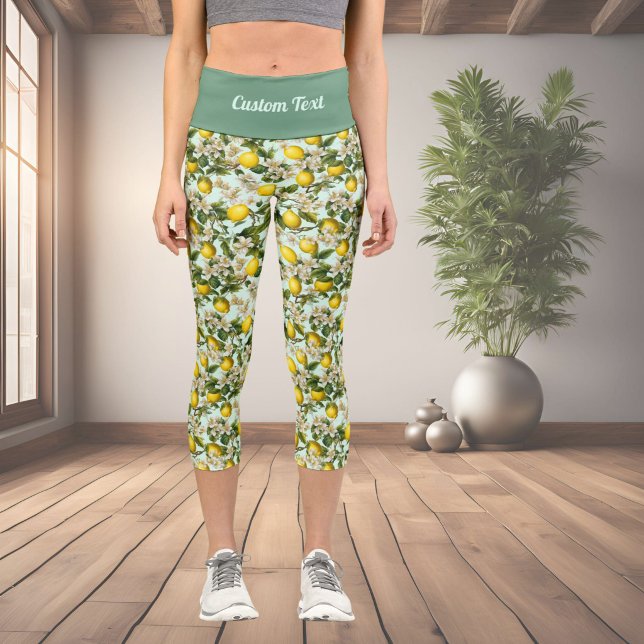 Leggings Capri Motif Citrons (Créateur téléchargé)