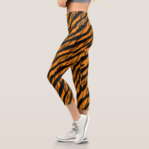 Leggings Capri Motif classique des rayures de tigre