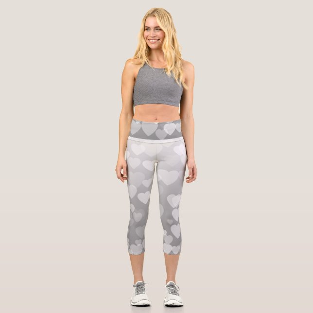 Leggings Capri Motif Cœurs 17 (Recto)