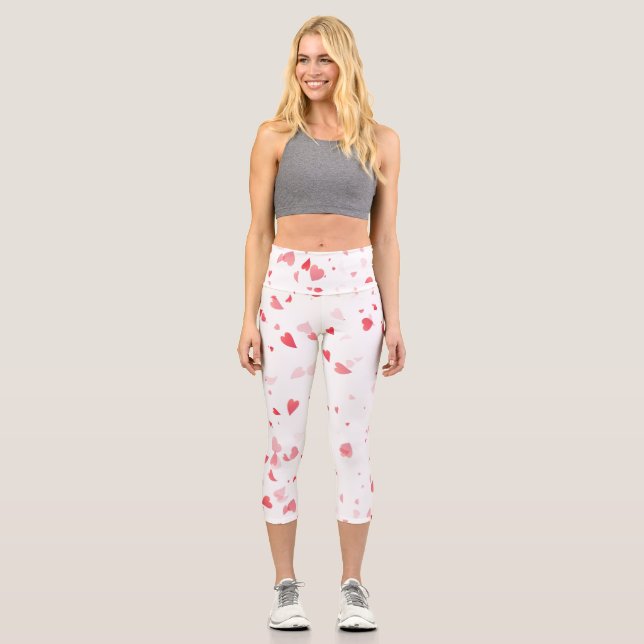 Leggings Capri Motif Cœurs 33 (Recto)
